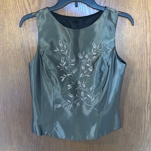 Green corset like top